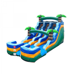 15' Tropical Marble inflatable water slide