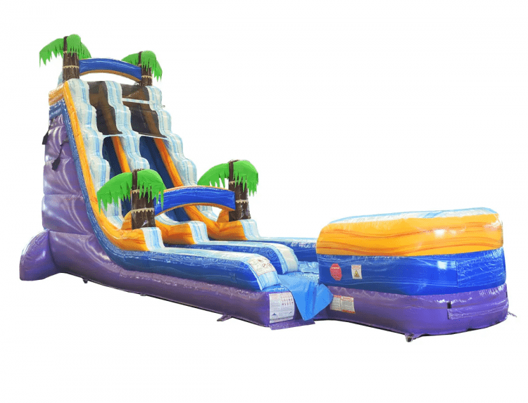 22' Tropical Purple Marble Inflatable Water slide